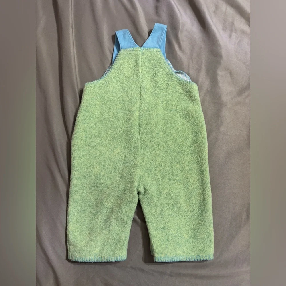 Silver Tag Carter’s Baby Overalls 6–9M Yoko Ono Lennon 2002 Terry Romper EUC